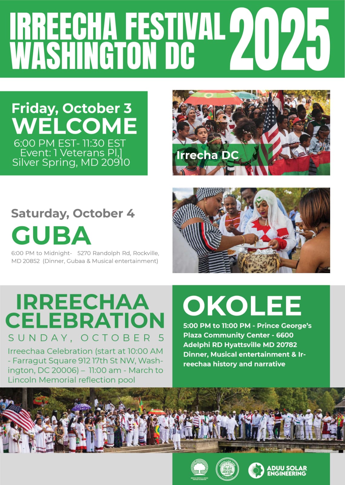 Irreecha Festival 2025 promotional flyer